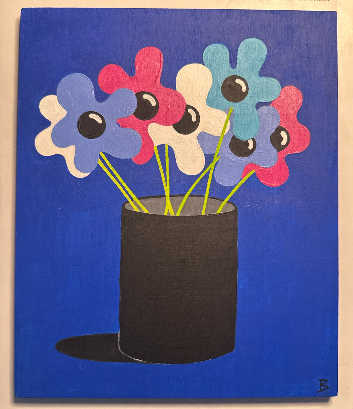 “B’s Flowers in Blue” Original Painting