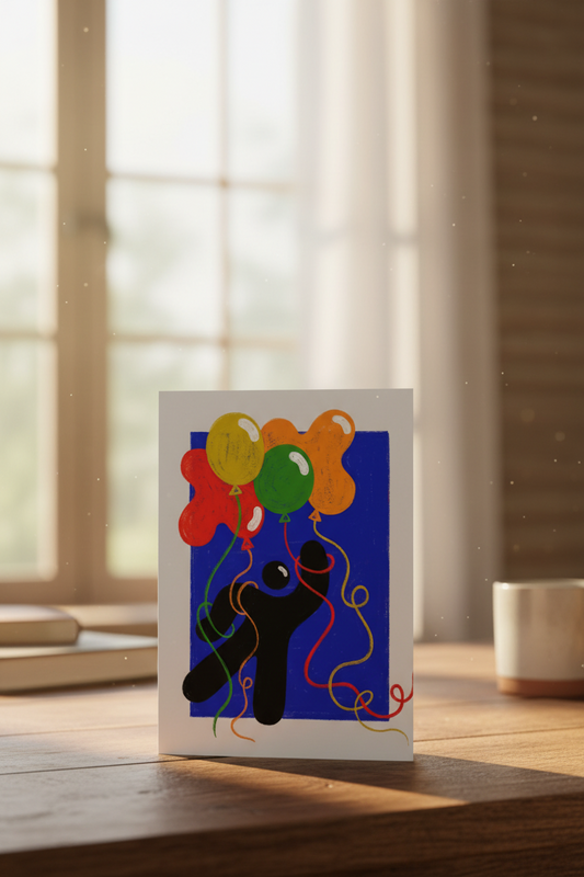 B and Balloons Birthday Cards