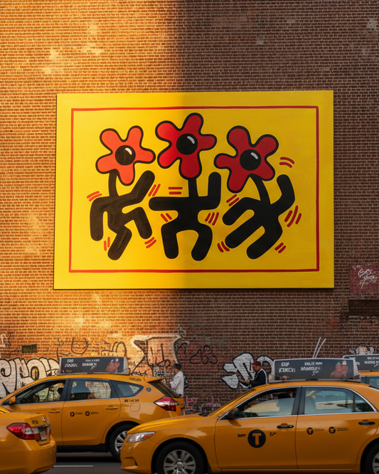 3 B's in Yellow Art Print