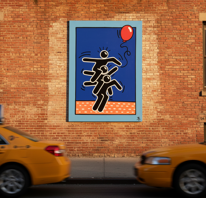 3 B's and a Balloon Original Painting