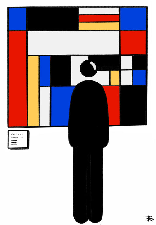 B with Mondrian #1 Illustration
