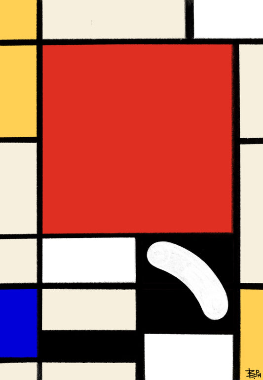 B x Mondrian Illustration