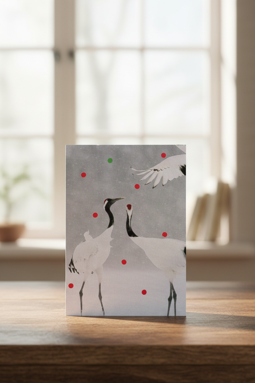 Assorted Print Greeting Card (Three Cranes)