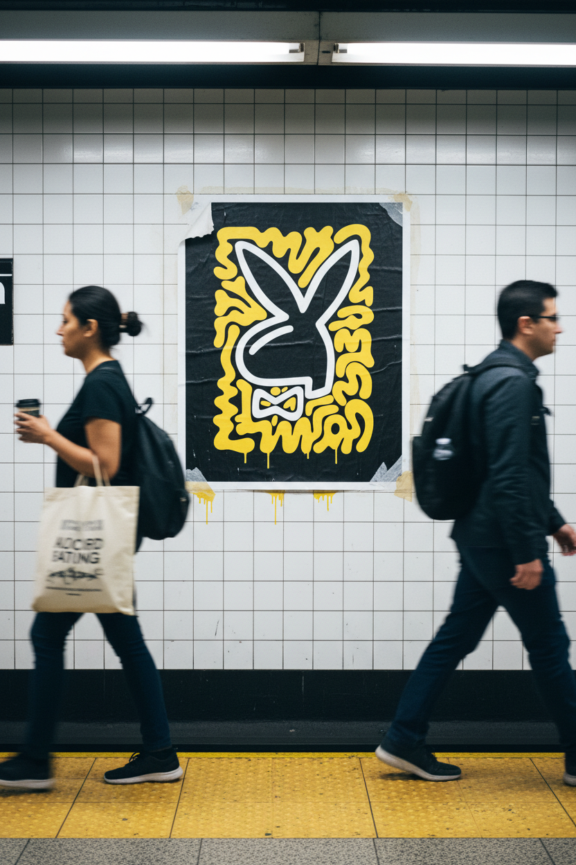 Play B Bunny Art Print